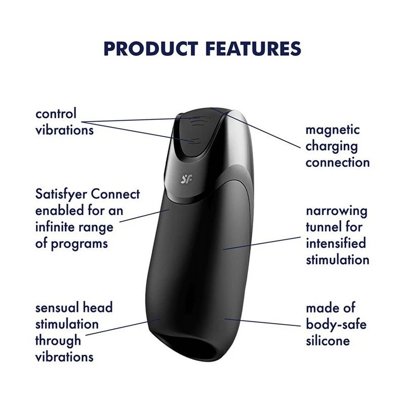 Satisfyer Men Vibration + App Controlled Male Stroker Masturbators and Strokers