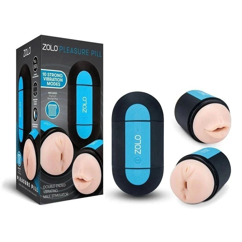 ZOLO Pleasure Pill - Rechargeable Stroker with 3 Speeds and 7 Patterns Masturbators and Strokers