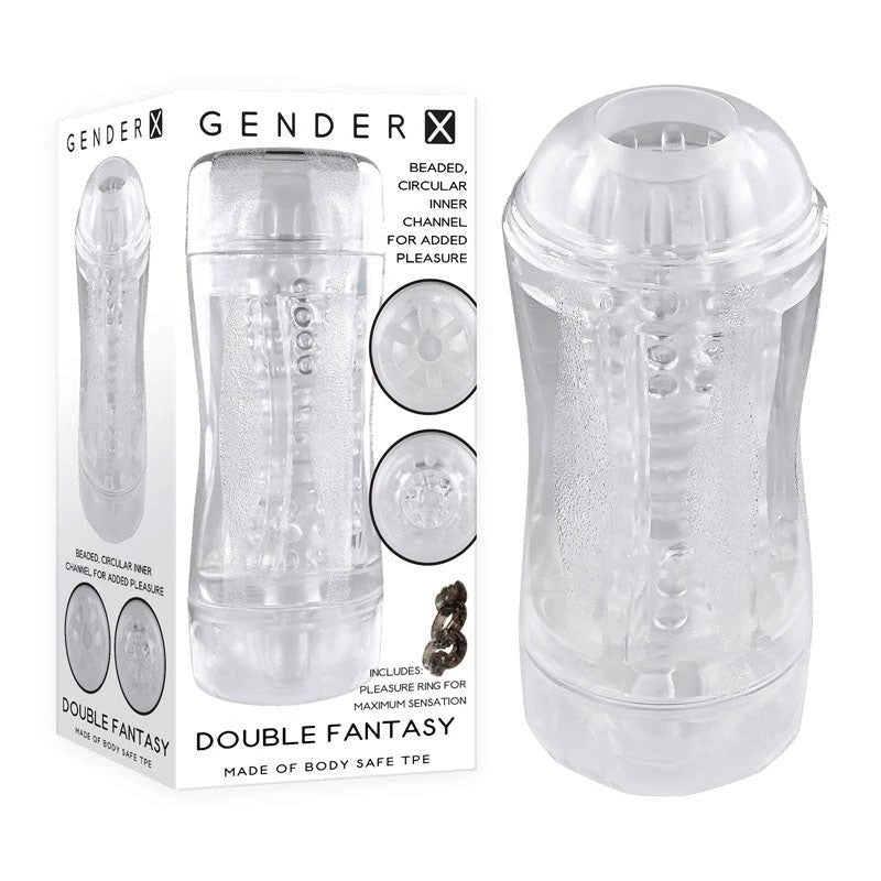 Gender X's Dual-Ended Vibrating Transparent Massager Masturbators and Strokers