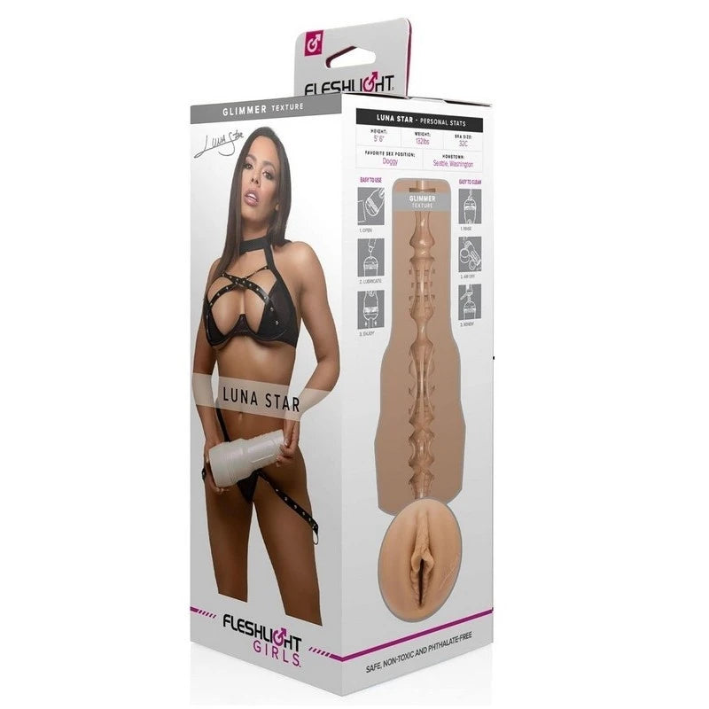 Fleshlight Girls Luna Star Glimmer Realistic Vagina Stroker Realistic Butts And Vaginas