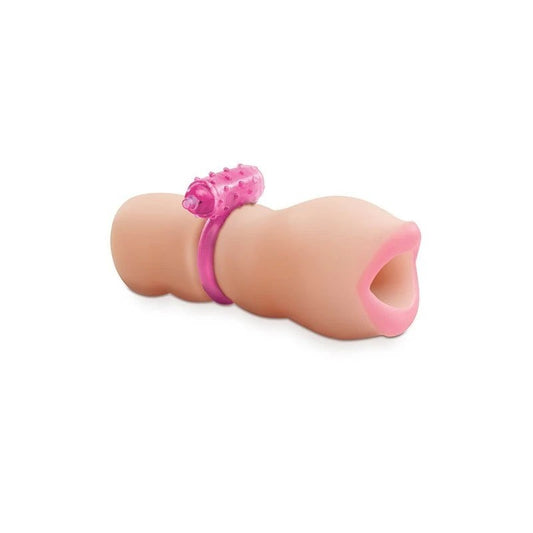PDX Vibrating Oral Squeeze Her Realistic Masturbator - Masturbators and Strokers