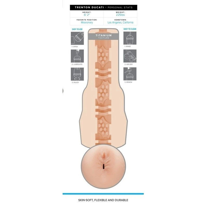 Fleshjack Boys Trenton Ducati Titanium Mens Masturbator Fleshlight Male Masturbators