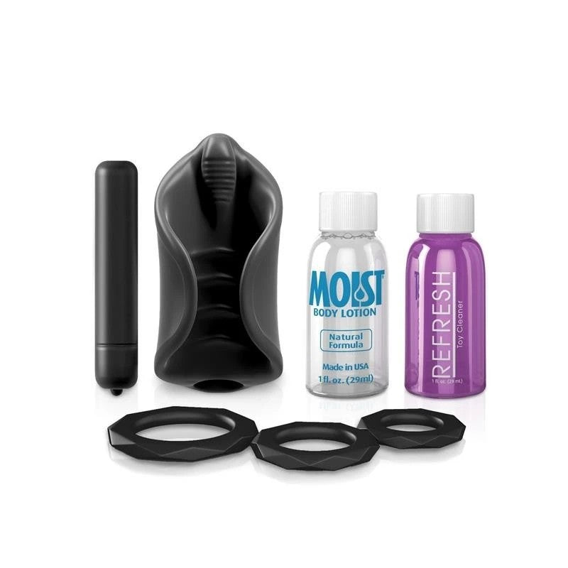 PDX Elite Vibrating Silicone Male Stimulator Masturbators and Strokers