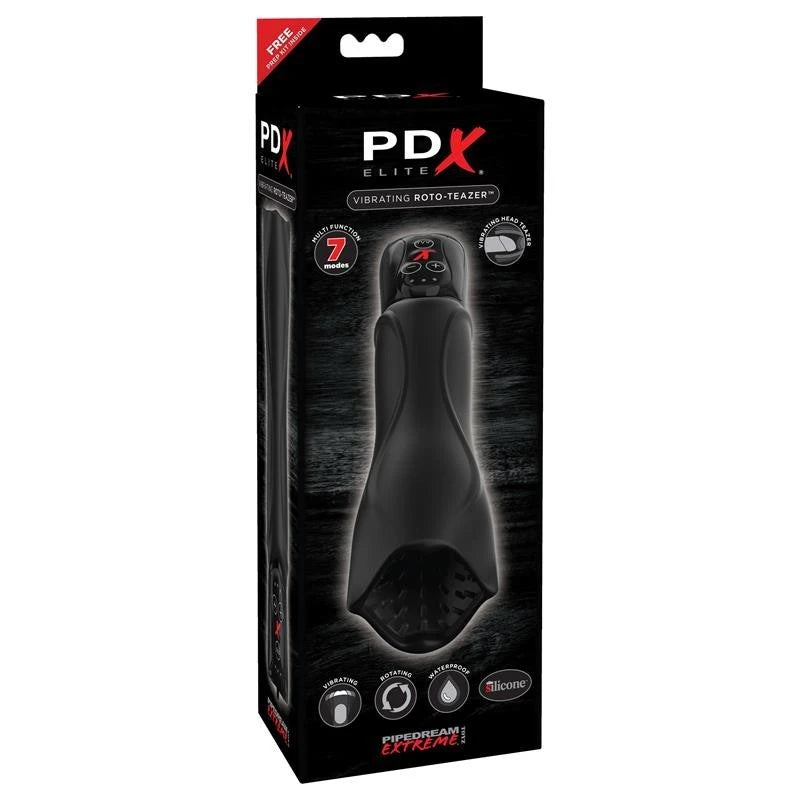 PDX Elite Vibrating Roto-Teazer Vibrating Male Stroker Masturbators and Strokers