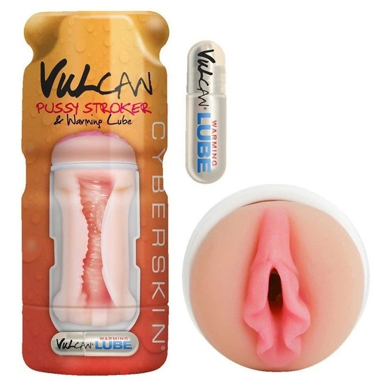 Cyberskin Vulcan Pussy Stroker with Warming Lube Masturbators and Strokers