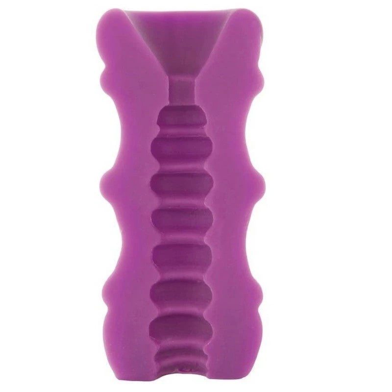 Doc Johnson Mood Pleaser Thick Ribs Mens Masturbator Purple Masturbators and Strokers