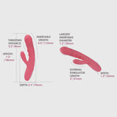 Svakom Avery Multi Function Rabbit Vibrator Strawberry Pink Rabbit Vibrators