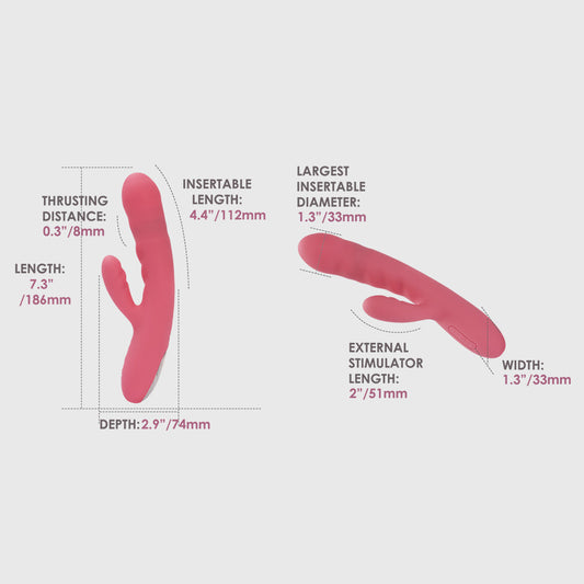 Svakom Avery Multi Function Rabbit Vibrator Strawberry Pink Rabbit Vibrators