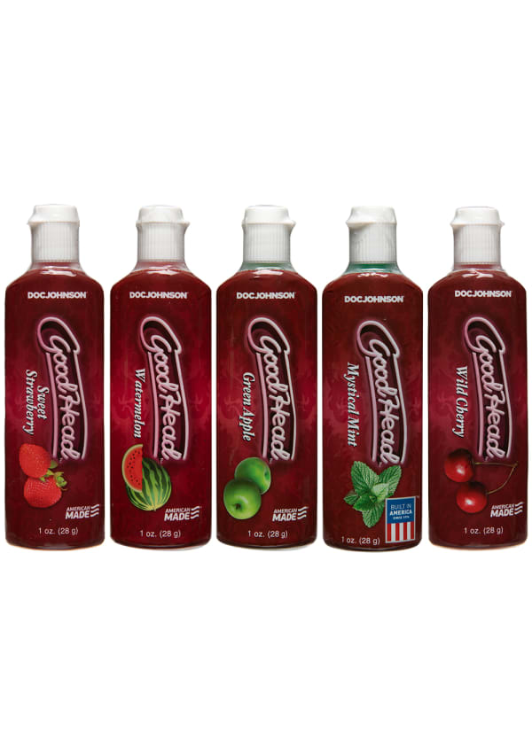 Doc Johnson GoodHead 5 Pack Oral Delight Gel Water Based Lubes