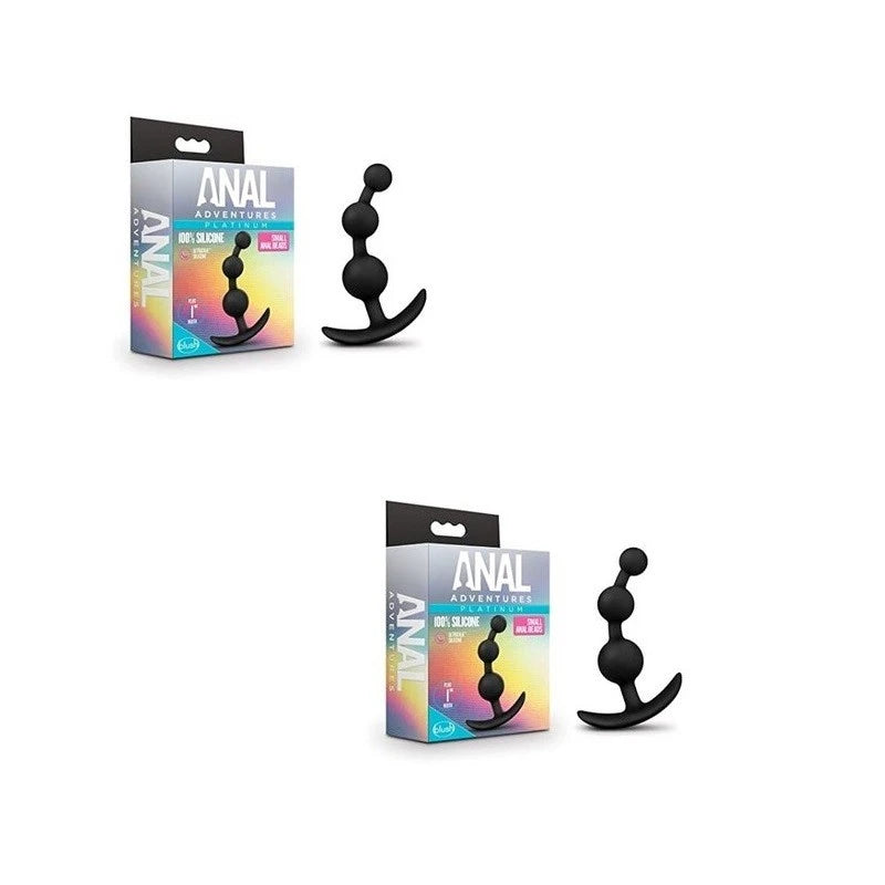 Laugh Out Loud Anal Adventures Platinum Beaded Plug - Three-Bead Delight Butt Plugs