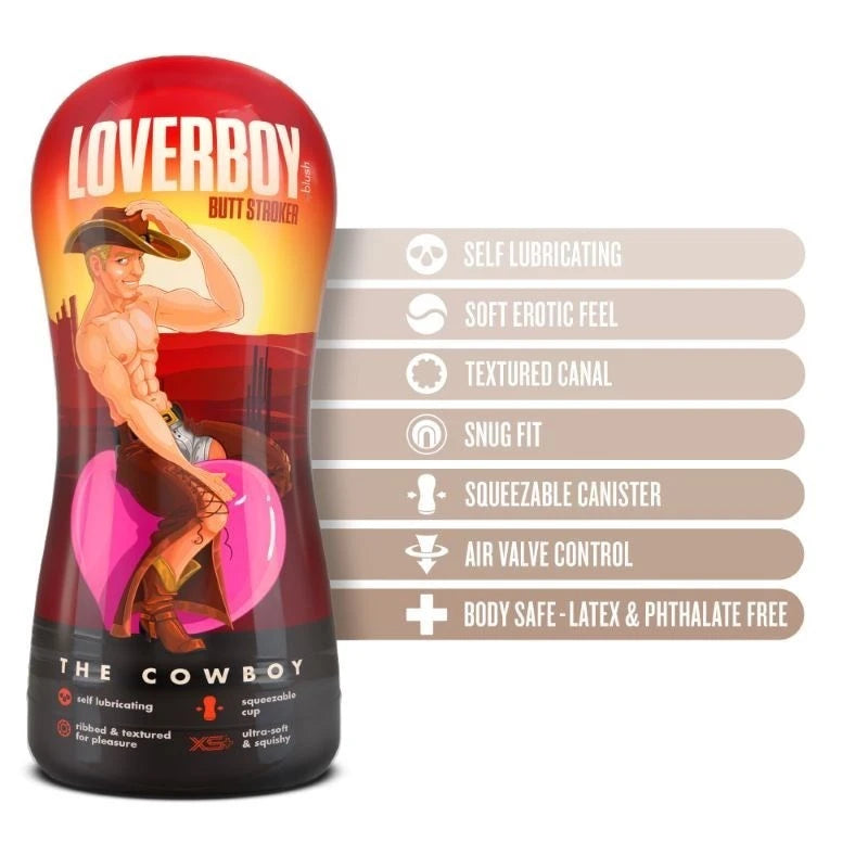 Loverboy The Cowboy - Self-Lubricating Pleasure Stroker Masturbators and Strokers