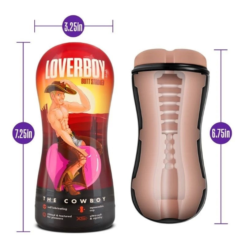 Loverboy The Cowboy - Self-Lubricating Pleasure Stroker Masturbators and Strokers