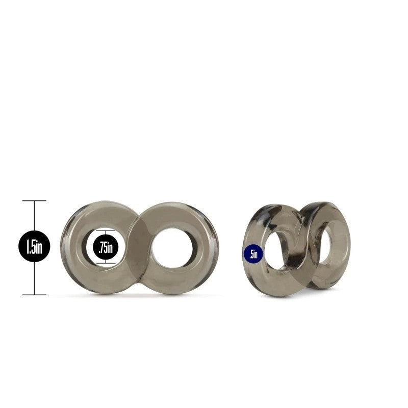 Blush Novelties Stay Hard Cock Ring and Ball Strap - Upgraded Intimacy Ball and Cock Toys