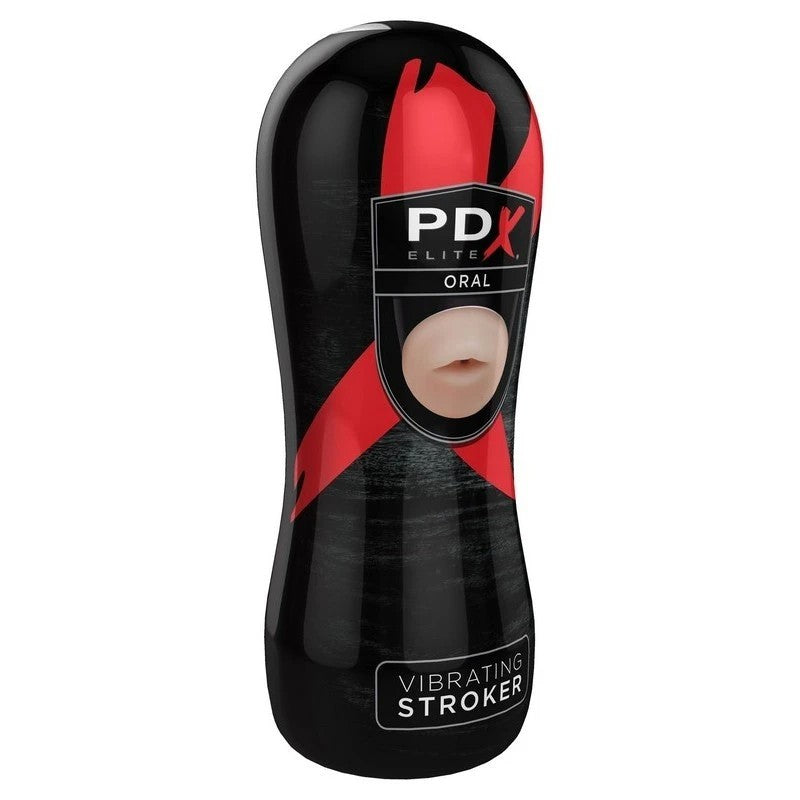 PDX Elite Vibrating Oral Sex Realistic Mens Stroker Masturbators and Strokers