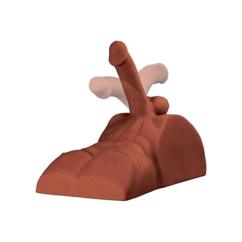 PDX Plus Perfect Ride Dildo And Male Masturbator Brown Masturbators and Strokers