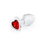 NS Novelties Crystal Desires Red Heart Butt Plug Medium Butt Plugs