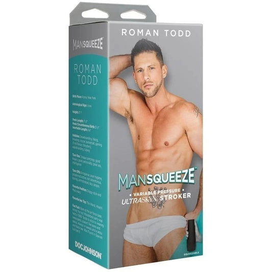 Doc Johnson Man Squeeze Roman Todd Ultraskyn Stroker Ass Vanilla - Masturbators and Strokers
