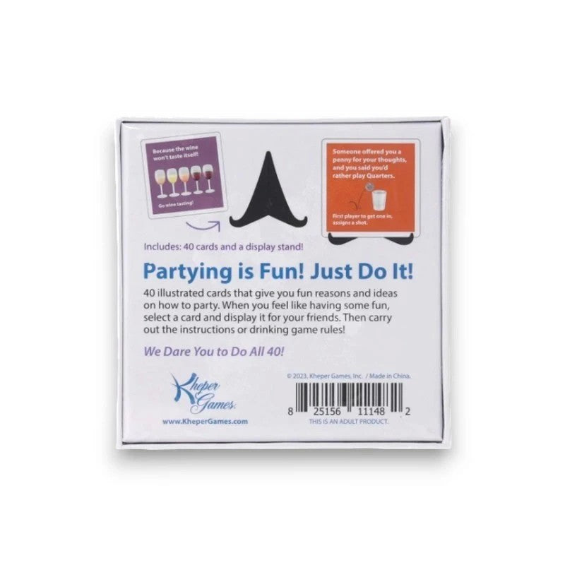 Kheper Games 40 Reasons to Party Adult Card Game Sex Games, Coupons and Tricks