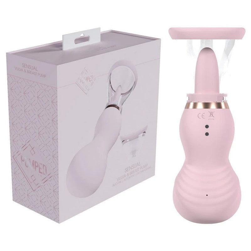 Shots Toys PUMPED Sensual Auto USB Rechargeable Vulva & Brest Pump Pink Pussy And Clit Toys
