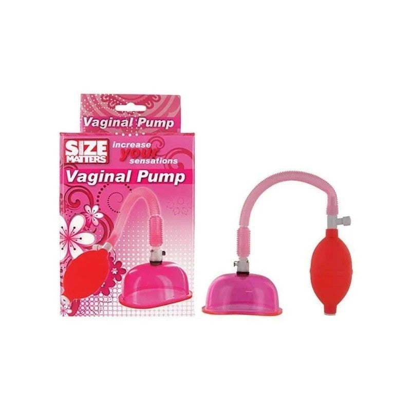 XR Brands Size Matters Vaginal Pump And Cup Set Pink Pussy And Clit Toys