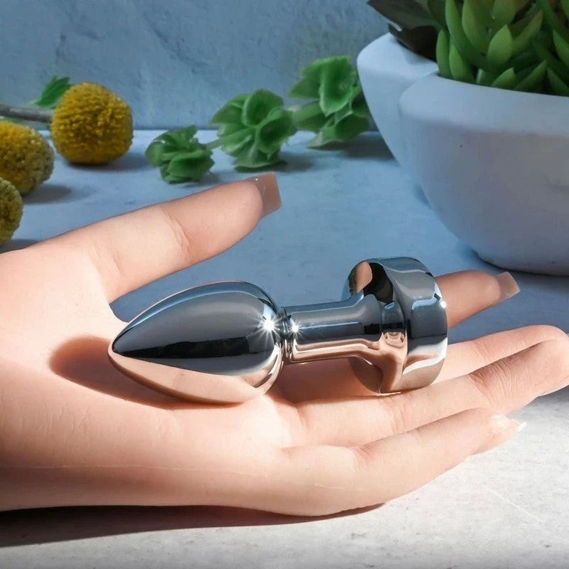 Gender X ROCKIN USB Rechargeable Vibrating Mini Butt Plug Chrome Butt Plugs