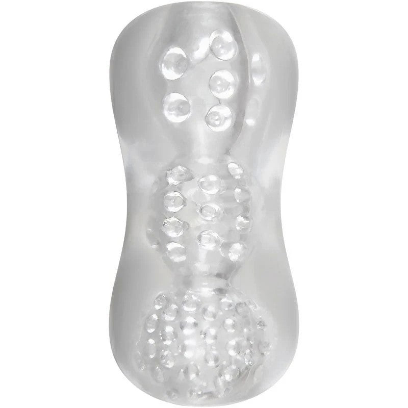 Adam and Eve Triple Chamber Ball Drainer Male Masturbator Sleeve Clear Masturbators and Strokers