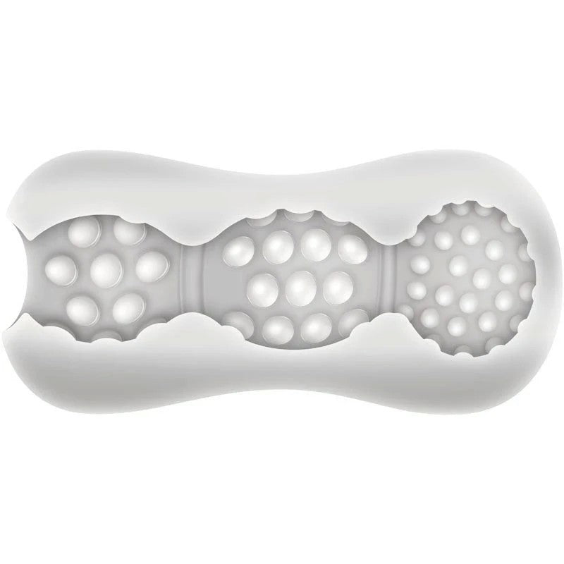 Adam and Eve Triple Chamber Ball Drainer Male Masturbator Sleeve Clear Masturbators and Strokers
