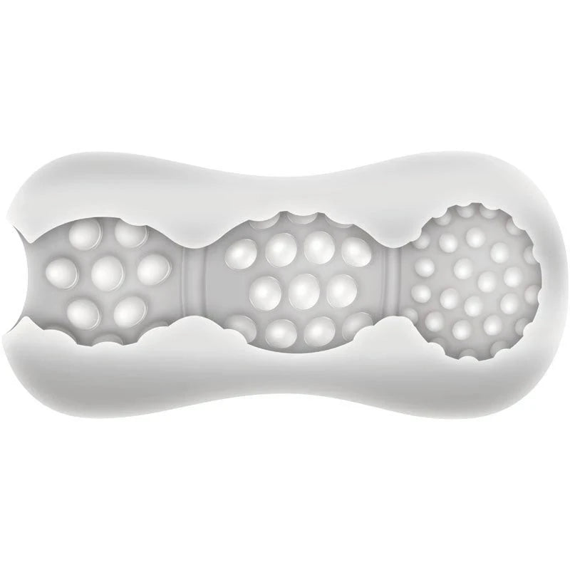 Adam and Eve Triple Chamber Ball Drainer Male Masturbator Sleeve Clear Masturbators and Strokers