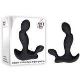 Adam and Eve Adam's Vibrating Triple Prostate Massager Black Prostate Toys