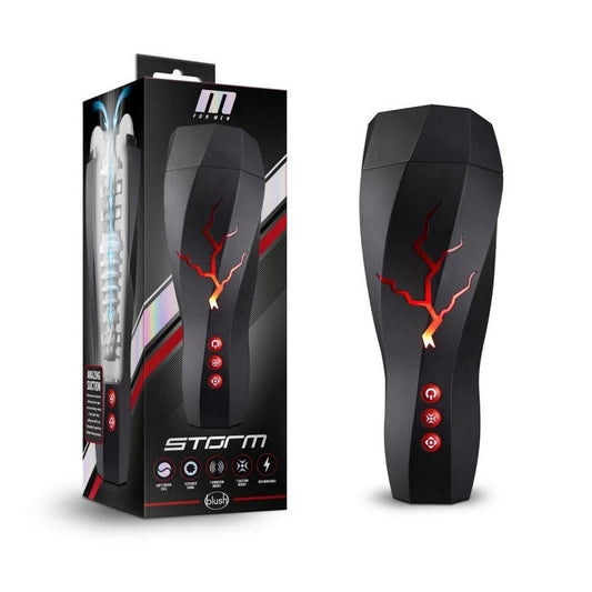Blush Novelties M For Men Storm Milking & Vibrating Auto Mens Masturbator - Masturbators and Strokers