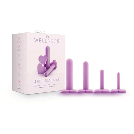 Blush Novelties Wellness Vaginal Dilators Set of 4 Sizes Purple Pussy And Clit Toys