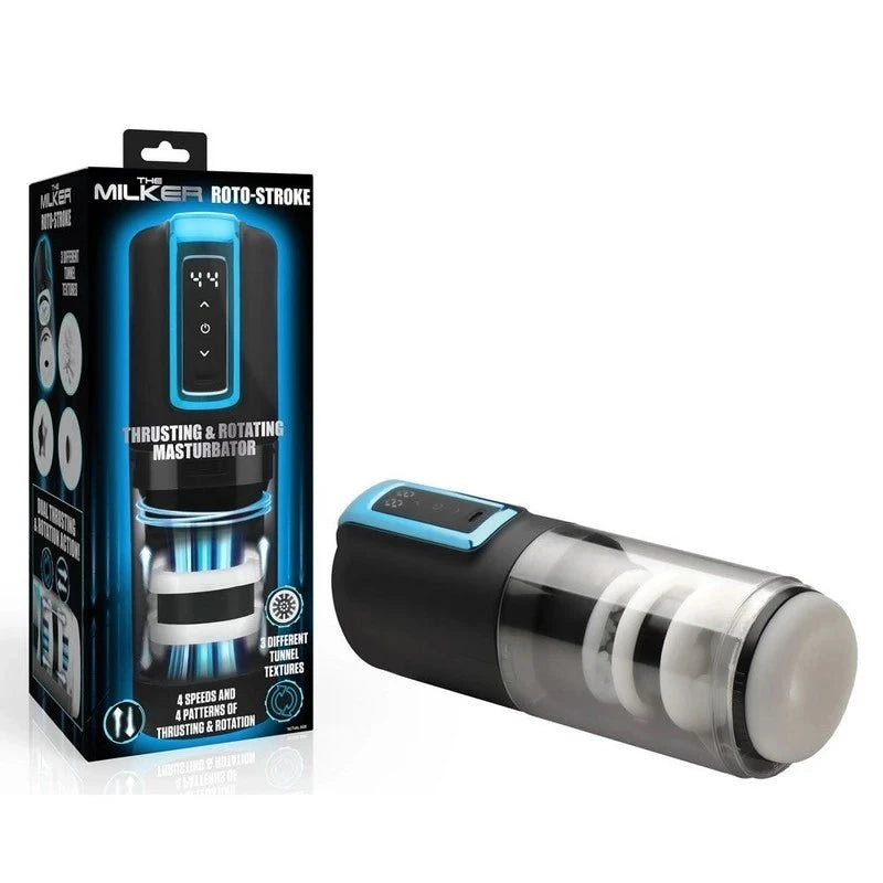 XR Brands LoveBotz The Milker Thrusting & Rotating Male Masturbator Masturbators and Strokers