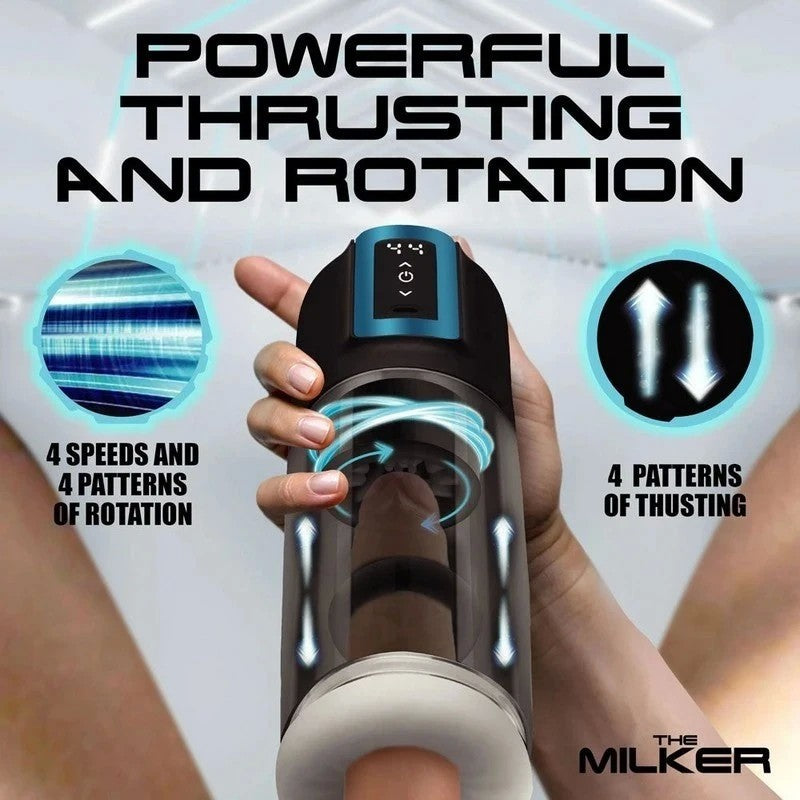 XR Brands LoveBotz The Milker Thrusting & Rotating Male Masturbator Masturbators and Strokers