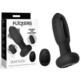 XR Brands Inmi Flickers Bum Flick Flicking & Vibrating Butt Plug With Remote Black Butt Plugs