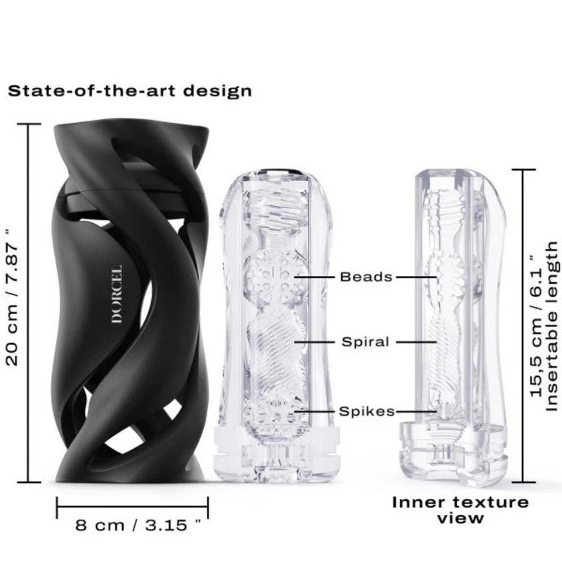 DORCEL Deep Blow Manual Mens Masturbator Masturbators and Strokers