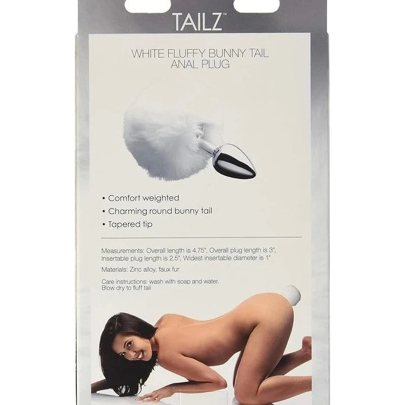 Tailz Seme Flexible White Bunny Tail Anal Plug Butt Plugs