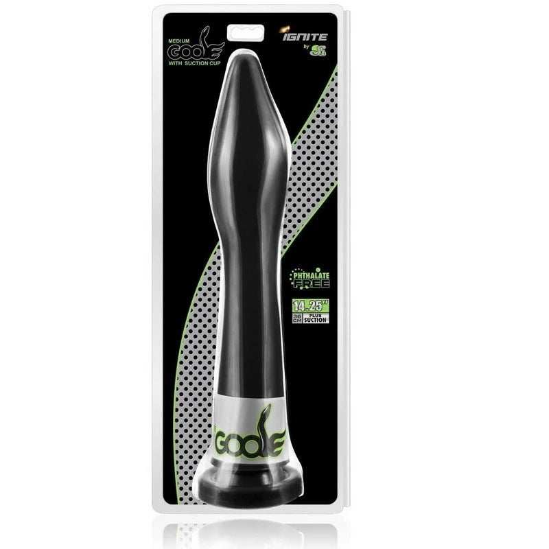 SI Novelties Goose Medium Anal Dildo With Suction Cup Black Anal Dildos