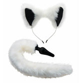 Tailz White Fox Tail Anal Plug and Ears Set Butt Plugs