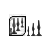 Luxe Beginner Butt Plug Kit Black Butt Plugs