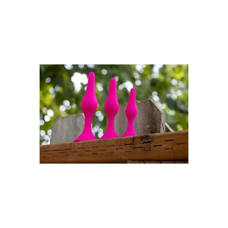 Luxe Beginner Butt Plug Kit Pink Butt Plugs