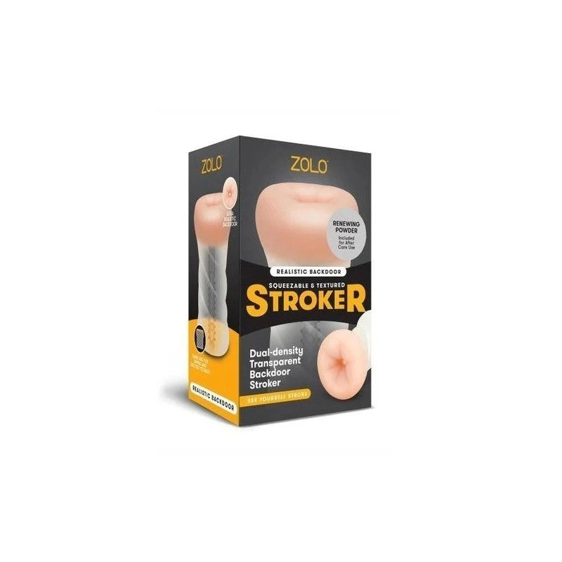Zolo Backdoor Mens Masturbator Clear Masturbators and Strokers