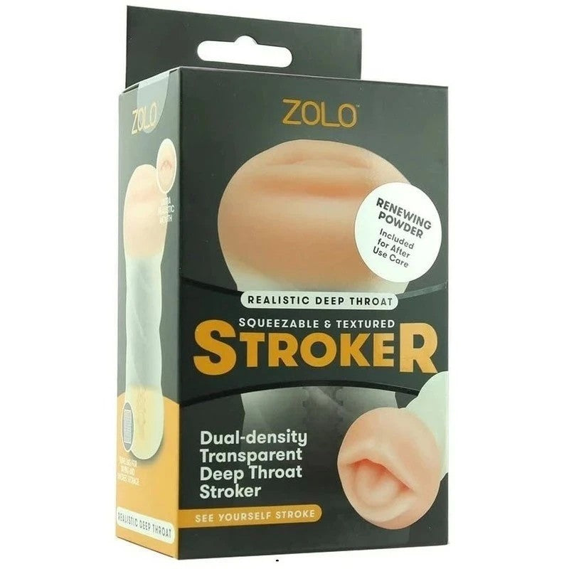 Zolo Deep Throat Male Masturbator Clear Masturbators and Strokers