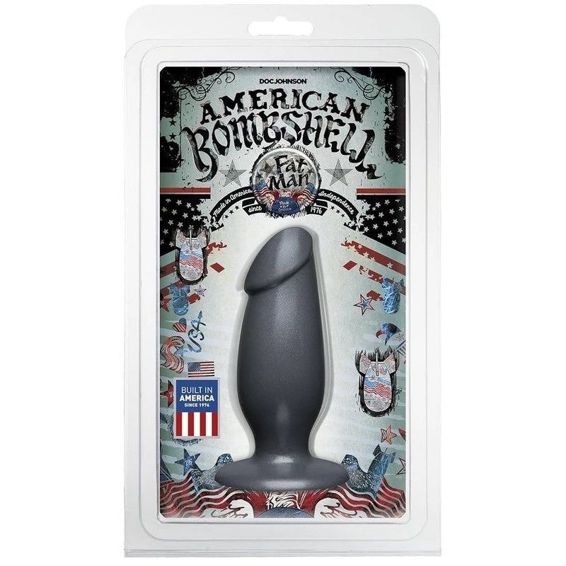 American Bombshell Fat Man Anal Plug Gun Metal Butt Plugs