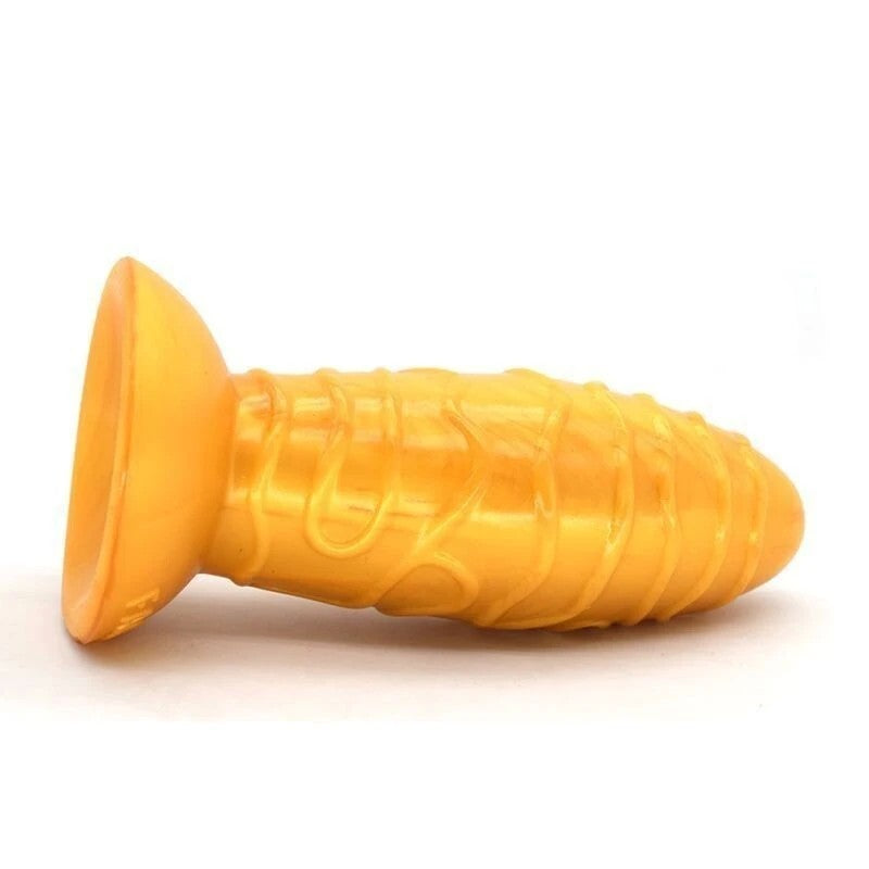Faak Dome Silicone Anal Plug Gold Butt Plugs