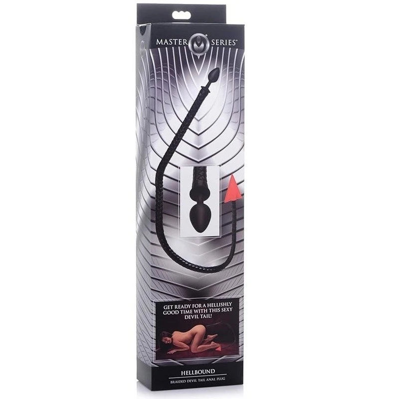 Master Series Hellbound Braided Devil Tail Plug Black Butt Plugs