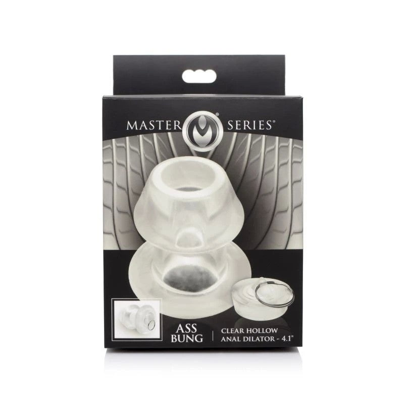 Master Series Ass Bung Clear Hollow Anal Dilator Butt Plugs