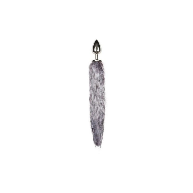Fetish Collection Fox Tail No 4 Silver Anal Plug Butt Plugs