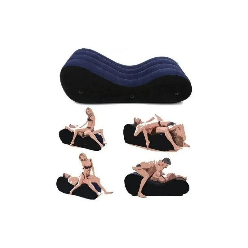 Daytona Inflatable Suede Love Lounge With Handrail Large Sex Furniture
