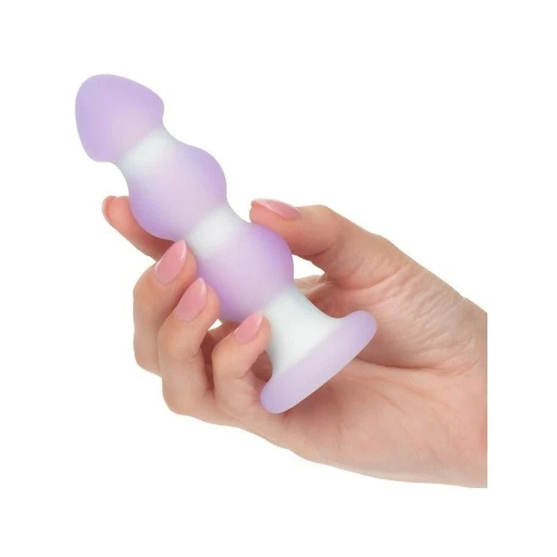 California Exotics Lavender Haze Beaded Vibrating Anal Probe Butt Plugs