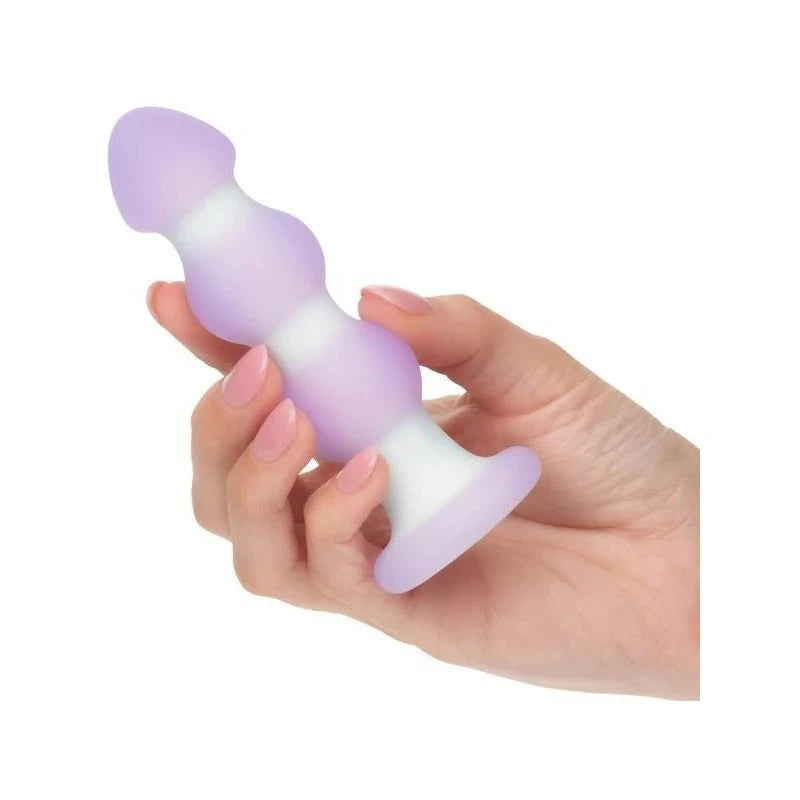 California Exotics Lavender Haze Beaded Vibrating Anal Probe Butt Plugs